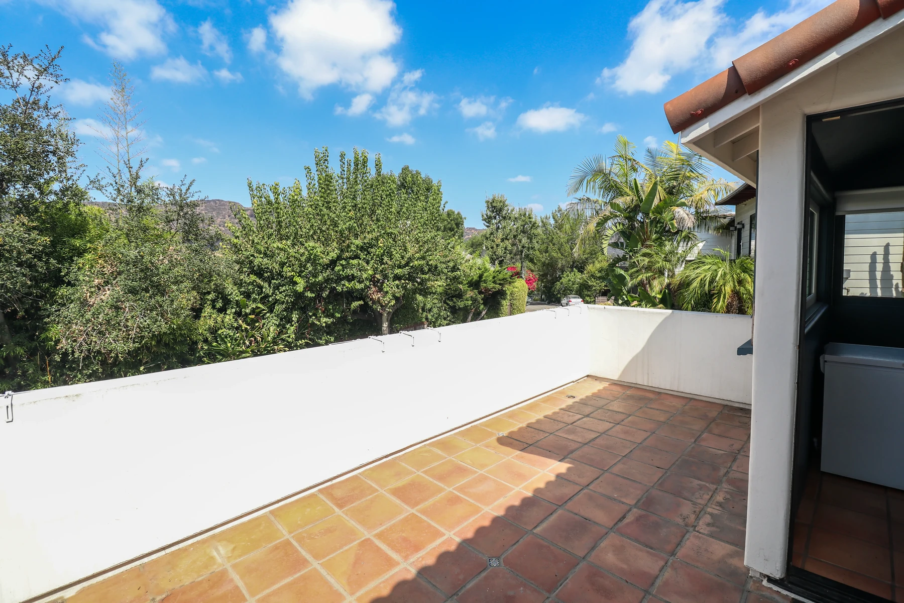 Balcony with hillside views at Spanish Villa