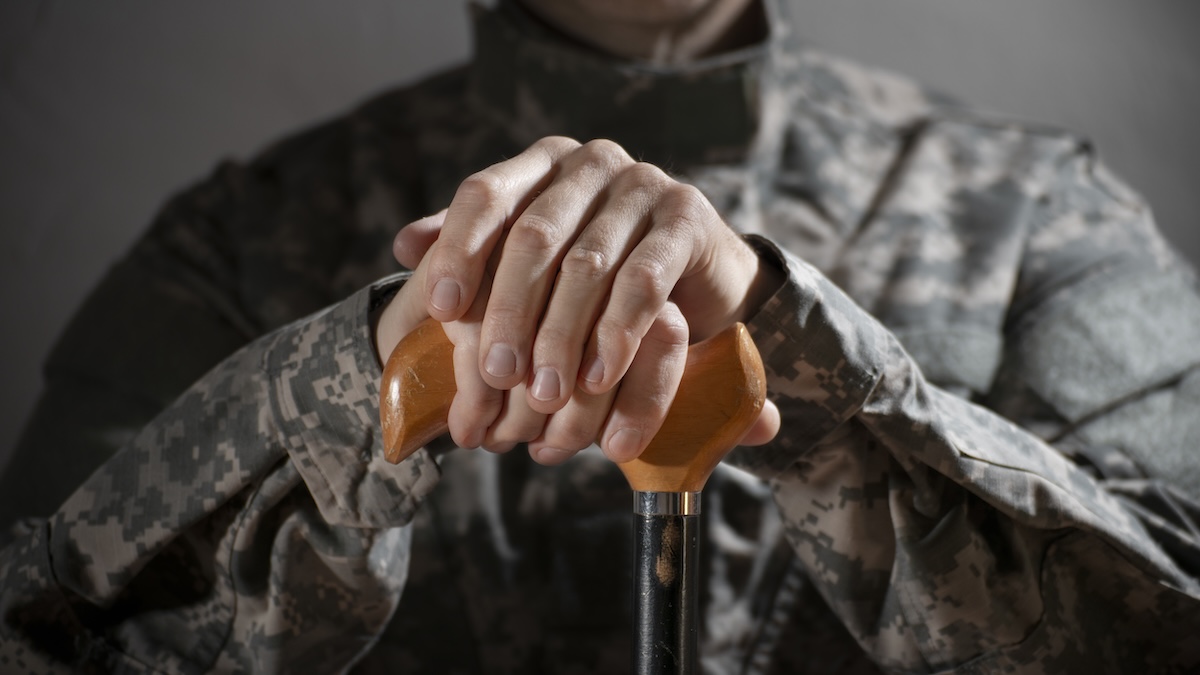 Veteran reflecting during drug and alcohol rehab for veterans