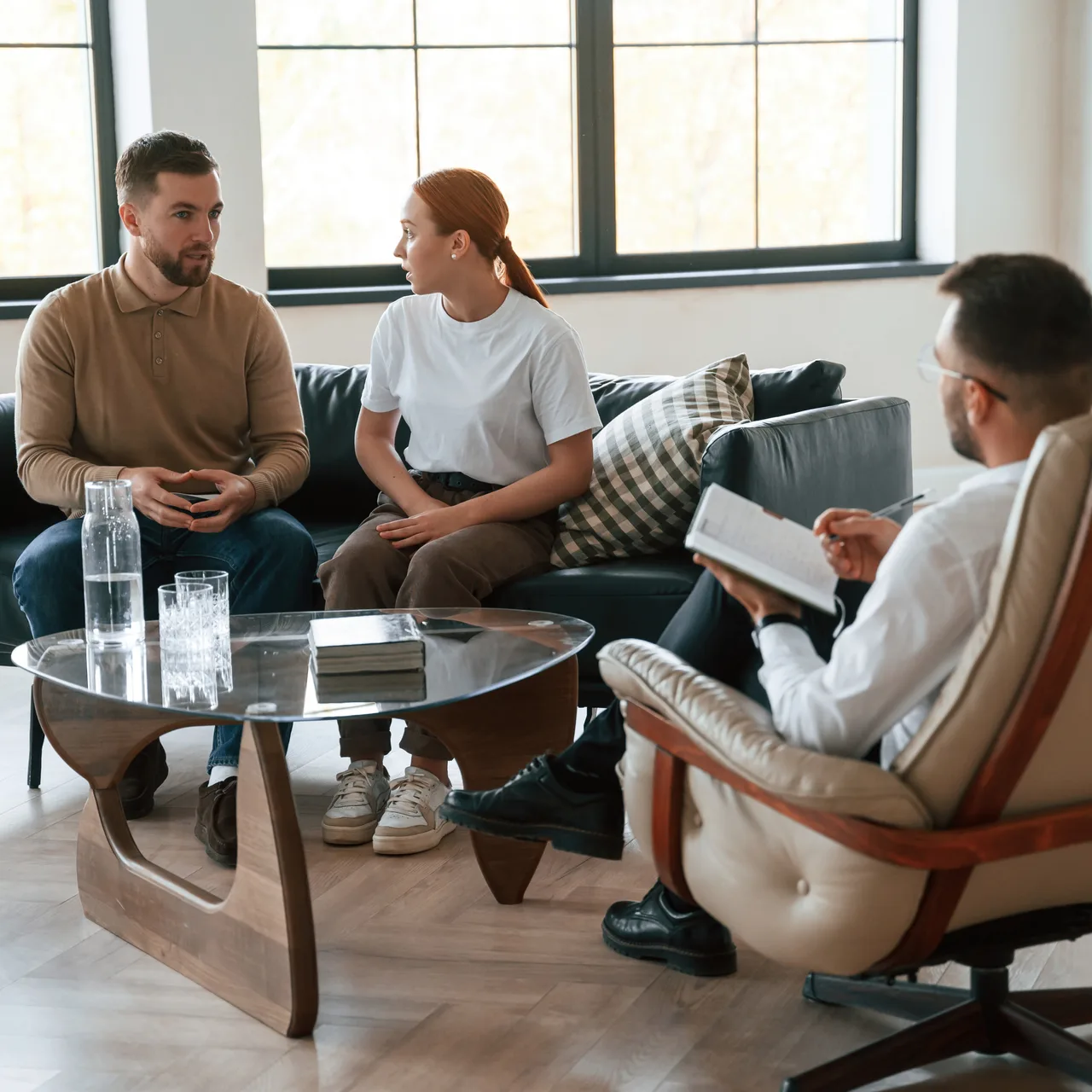 Couples therapy session during addiction treatment at Bliss Recovery in Los Angeles