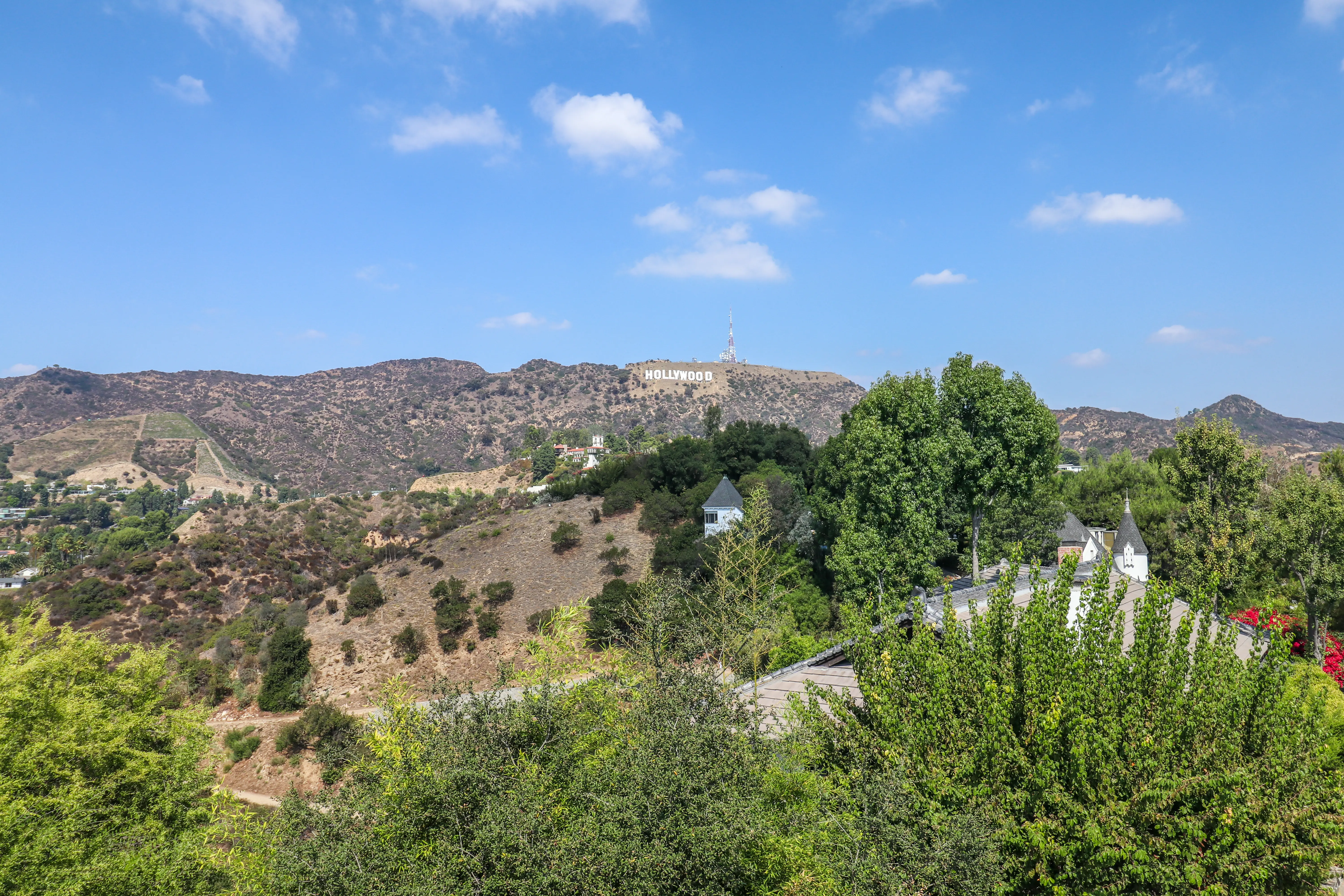 Hollywood Sign views from Spanish Villa