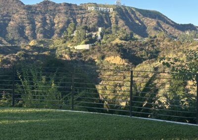 Hollywood sign view from backyard of luxury drug rehab in Los Angeles